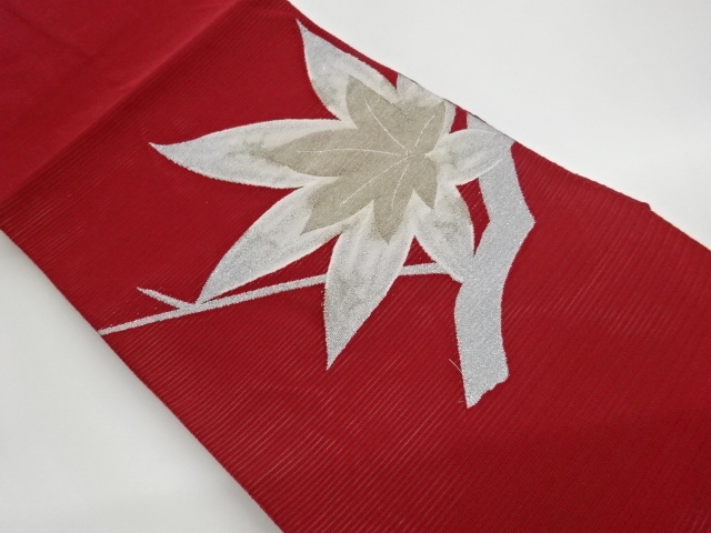 JAPANESE KIMONO / VINTAGE NAGOYA OBI FOR SUMMER / TSUZURE / WOVEN MAPLE